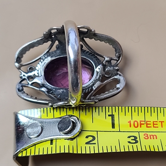 Sterling Silver Purple Amethyst Rustic - Picture 15 of 16